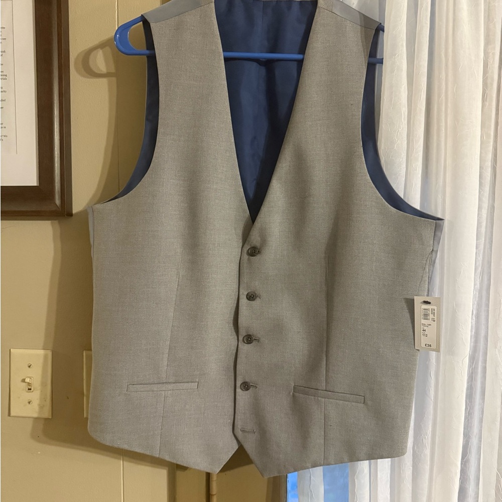 River Island Gray Vest Classic Tailored Fit